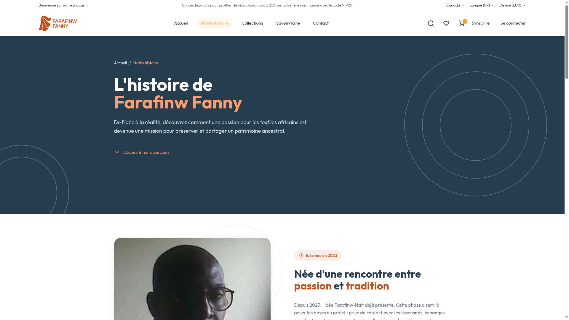 Page histoire de Farafinw Fanny